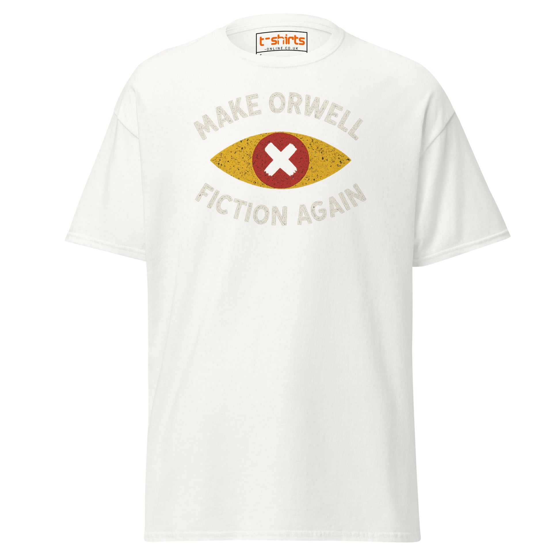 Make Orwell Fiction Again T-Shirt - White - T-Shirts Online