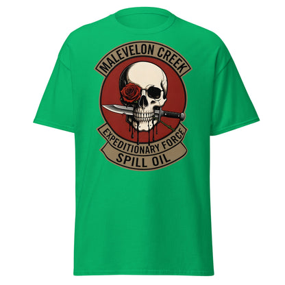 Malevelon Creek Expedition Force T-Shirt - Spill Oil Tee - Irish Green - T-Shirts Online