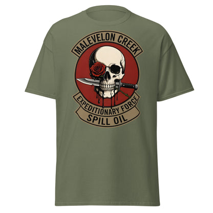 Malevelon Creek Expedition Force T-Shirt - Spill Oil Tee - Military Green - T-Shirts Online