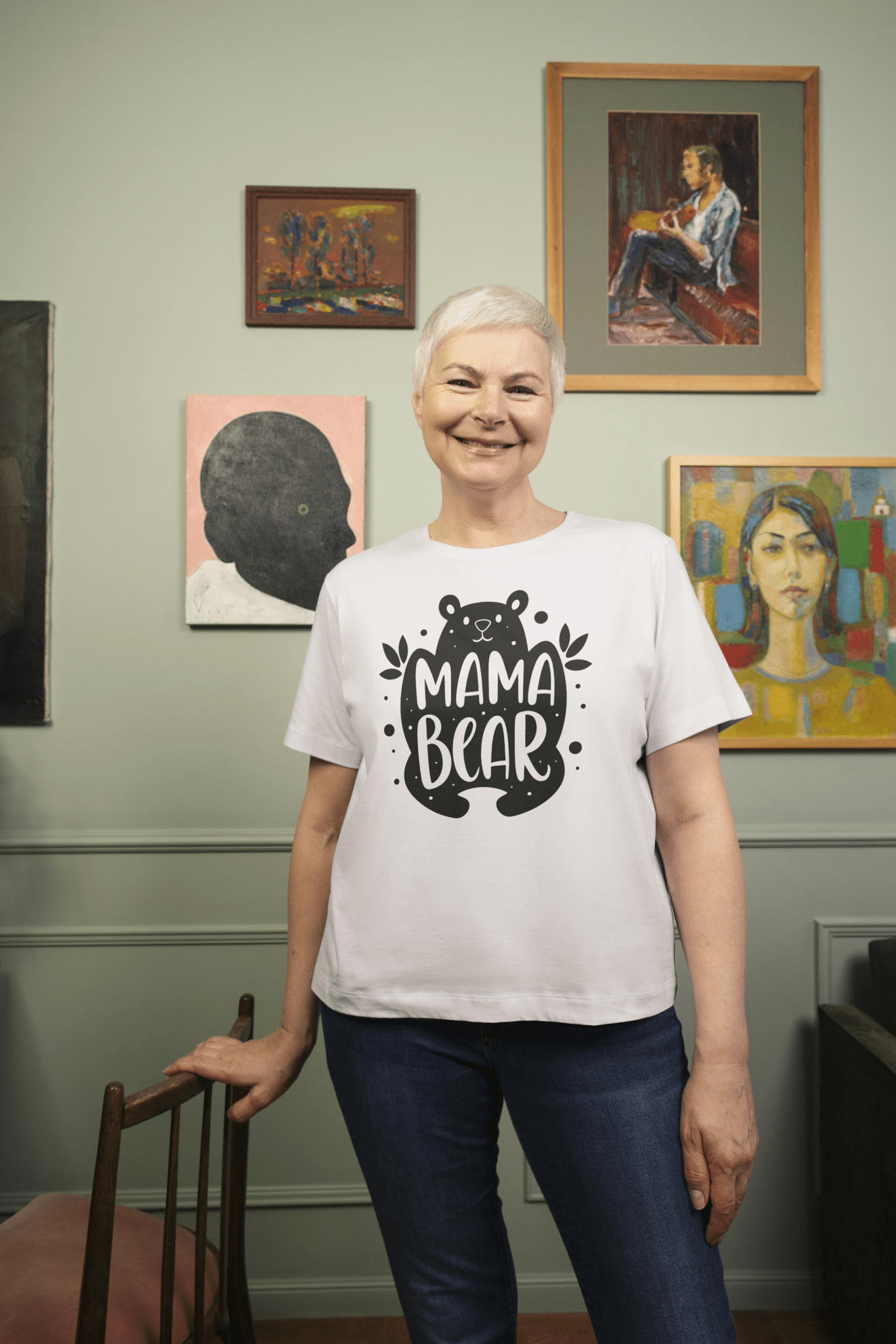 Mama Bear | Mother's Day T-Shirt - Cardinal - T-Shirts Online