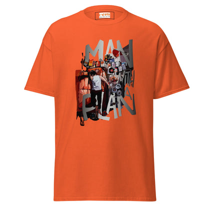 Man with a Plan | Men's Funny T Shirt - Orange - T-Shirts Online
