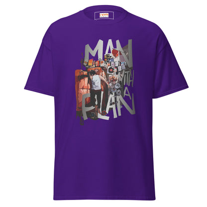 Man with a Plan | Men's Funny T Shirt - Purple - T-Shirts Online