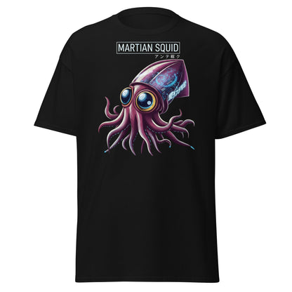 Martian Squid T-Shirt | Cyberpunk Alien Sci - Fi Tee - Black - T-Shirts Online