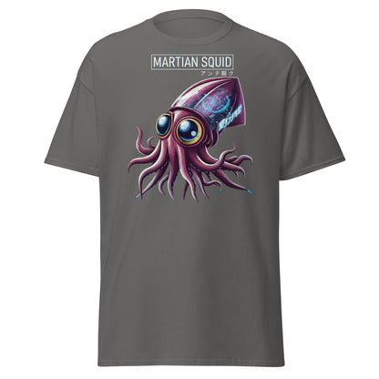 Martian Squid T-Shirt | Cyberpunk Alien Sci - Fi Tee - Charcoal - T-Shirts Online