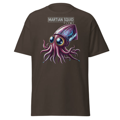 Martian Squid T-Shirt | Cyberpunk Alien Sci - Fi Tee - Dark Chocolate - T-Shirts Online