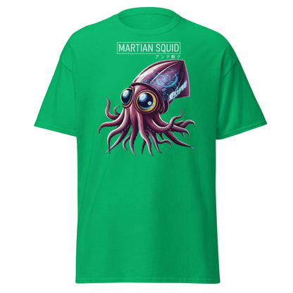 Martian Squid T-Shirt | Cyberpunk Alien Sci - Fi Tee - Irish Green - T-Shirts Online
