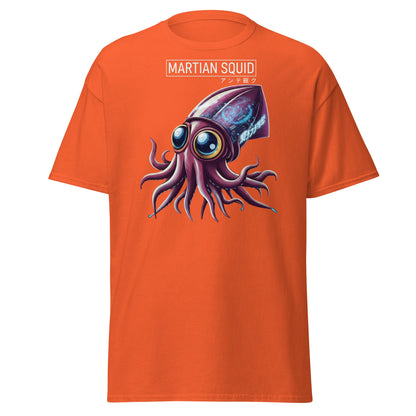 Martian Squid T-Shirt | Cyberpunk Alien Sci - Fi Tee - Orange - T-Shirts Online