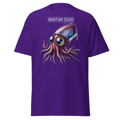 Martian Squid T-Shirt | Cyberpunk Alien Sci - Fi Tee - Purple - T-Shirts Online