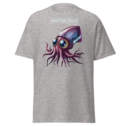 Martian Squid T-Shirt | Cyberpunk Alien Sci - Fi Tee - Sport Grey - T-Shirts Online