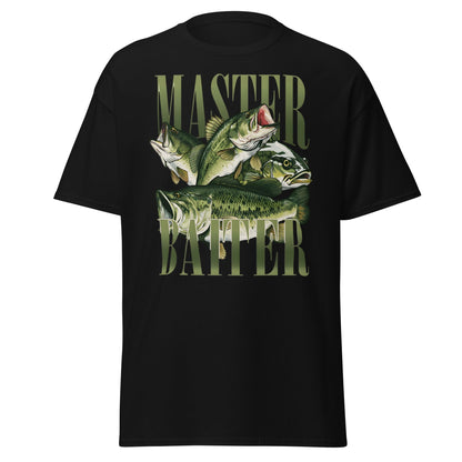 Master Baiter Fishing T-Shirt - Funny Bass Angler Tee - Black - T-Shirts Online