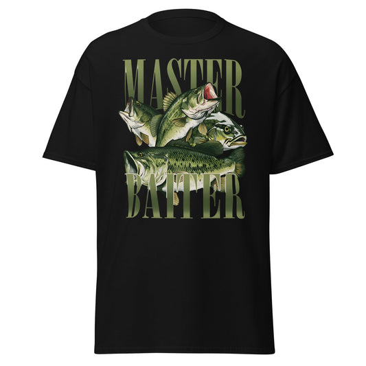 Master Baiter Fishing T-Shirt - Funny Bass Angler Tee - Black - T-Shirts Online