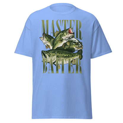 Master Baiter Fishing T-Shirt - Funny Bass Angler Tee - Carolina Blue - T-Shirts Online