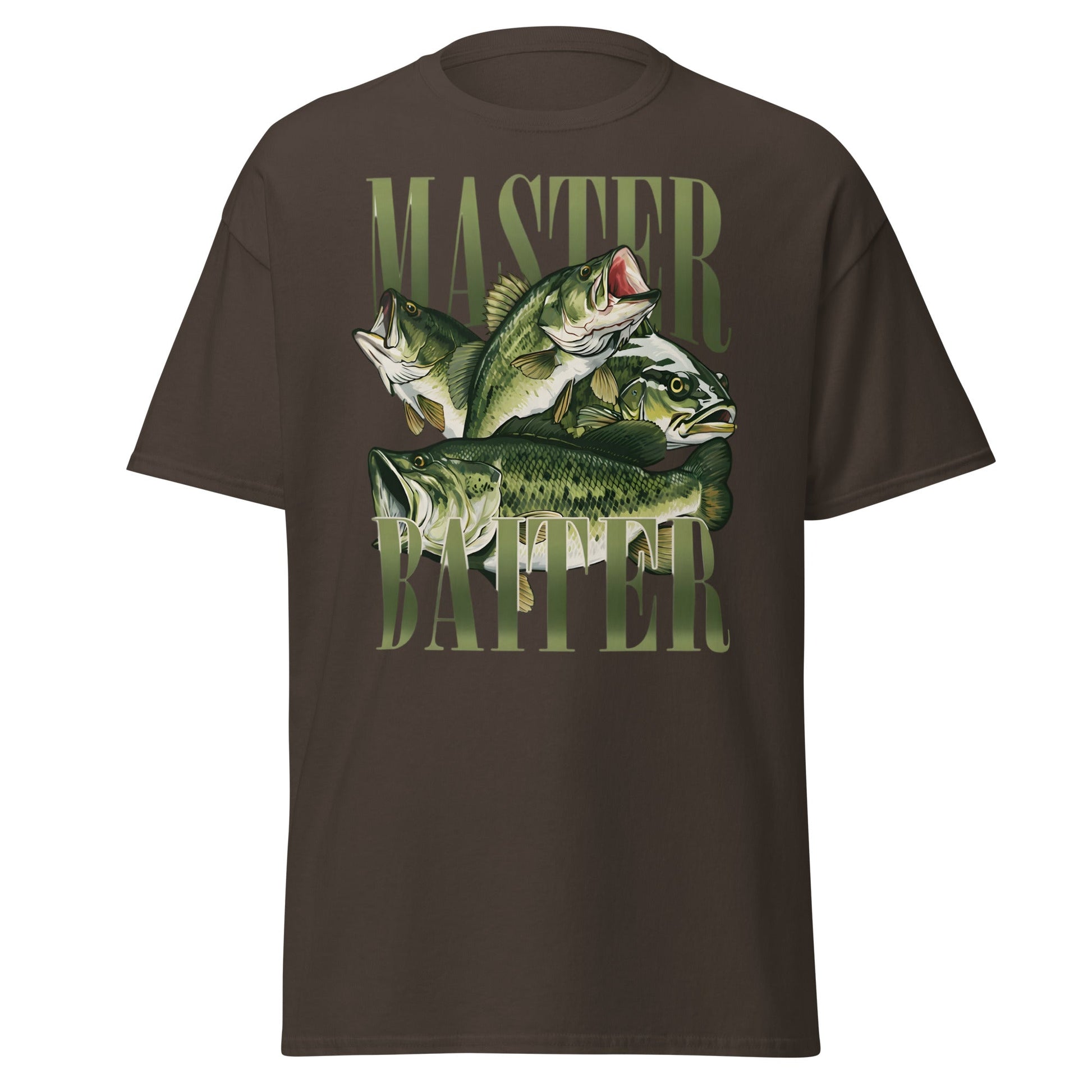 Master Baiter Fishing T-Shirt - Funny Bass Angler Tee - Dark Chocolate - T-Shirts Online