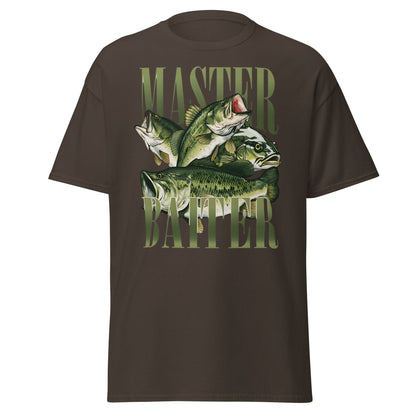 Master Baiter Fishing T-Shirt - Funny Bass Angler Tee - Dark Chocolate - T-Shirts Online