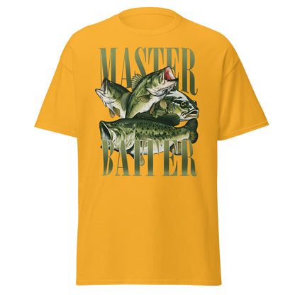 Master Baiter Fishing T-Shirt - Funny Bass Angler Tee - Gold - T-Shirts Online