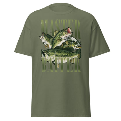Master Baiter Fishing T-Shirt - Funny Bass Angler Tee - Military Green - T-Shirts Online