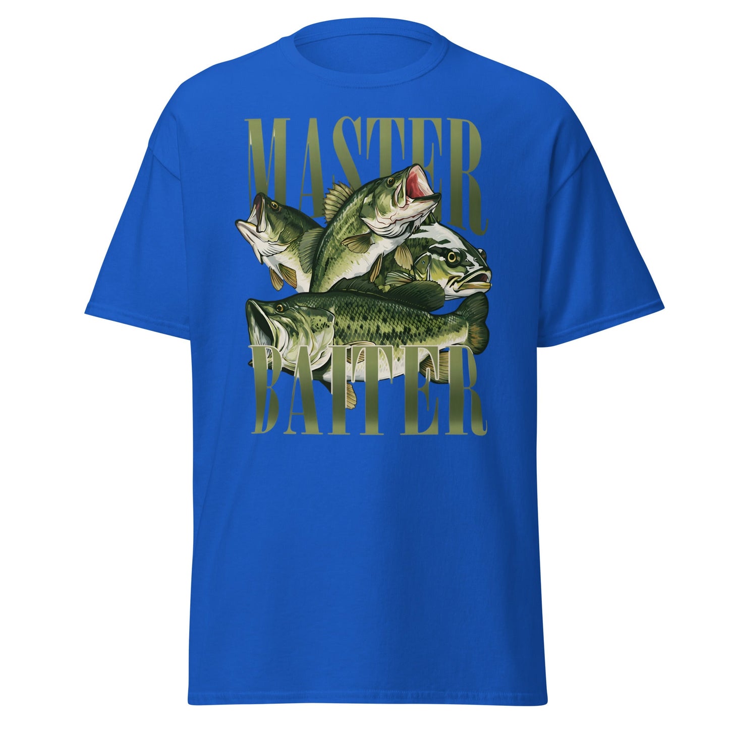 Master Baiter Fishing T-Shirt - Funny Bass Angler Tee - Royal - T-Shirts Online