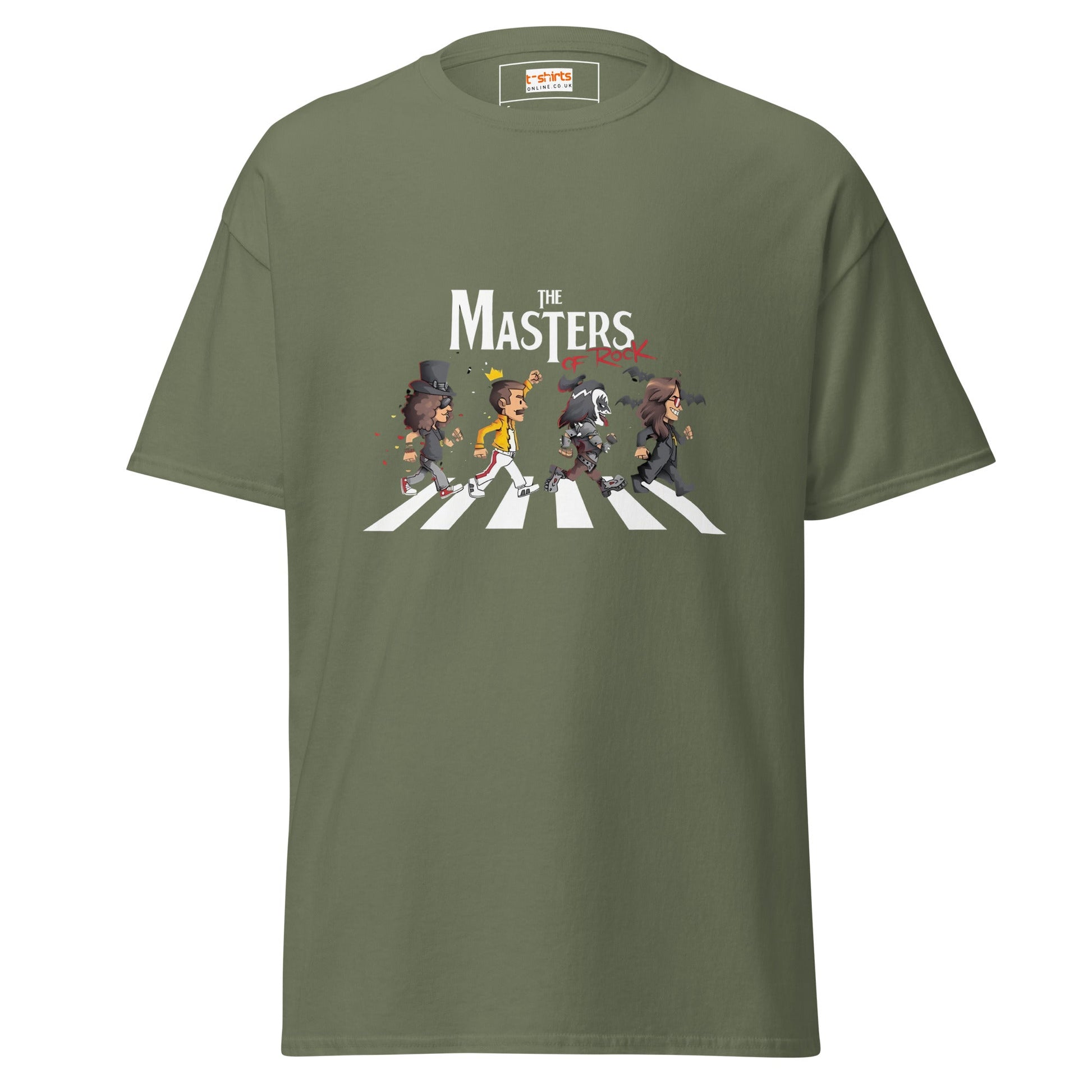 Masters of Rock | Music T-Shirt - Military Green - T-Shirts Online