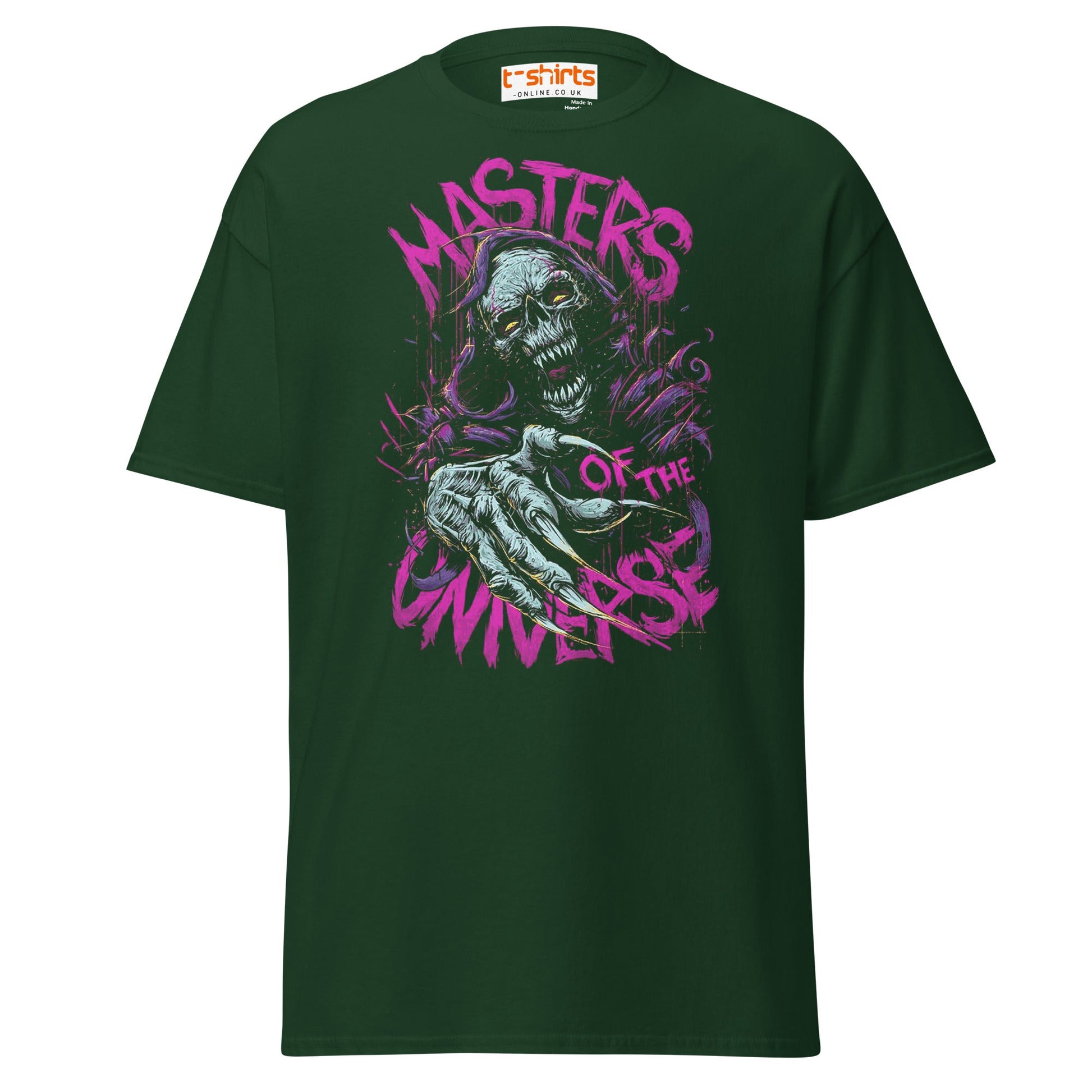 Masters of the Universe T-Shirt | Horror Skull Tee - Forest Green - T-Shirts Online