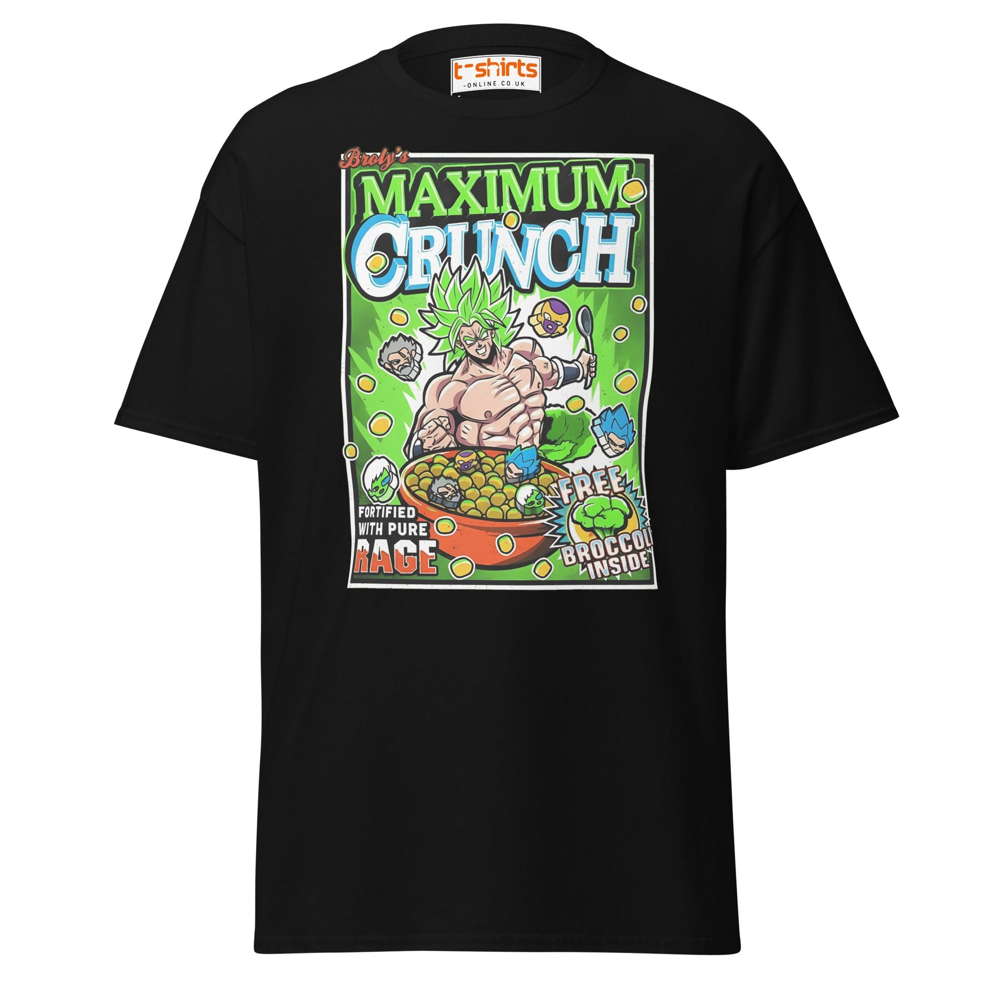Maximum Crunch T-Shirt | Funny Anime Parody Tee - Black - T-Shirts Online