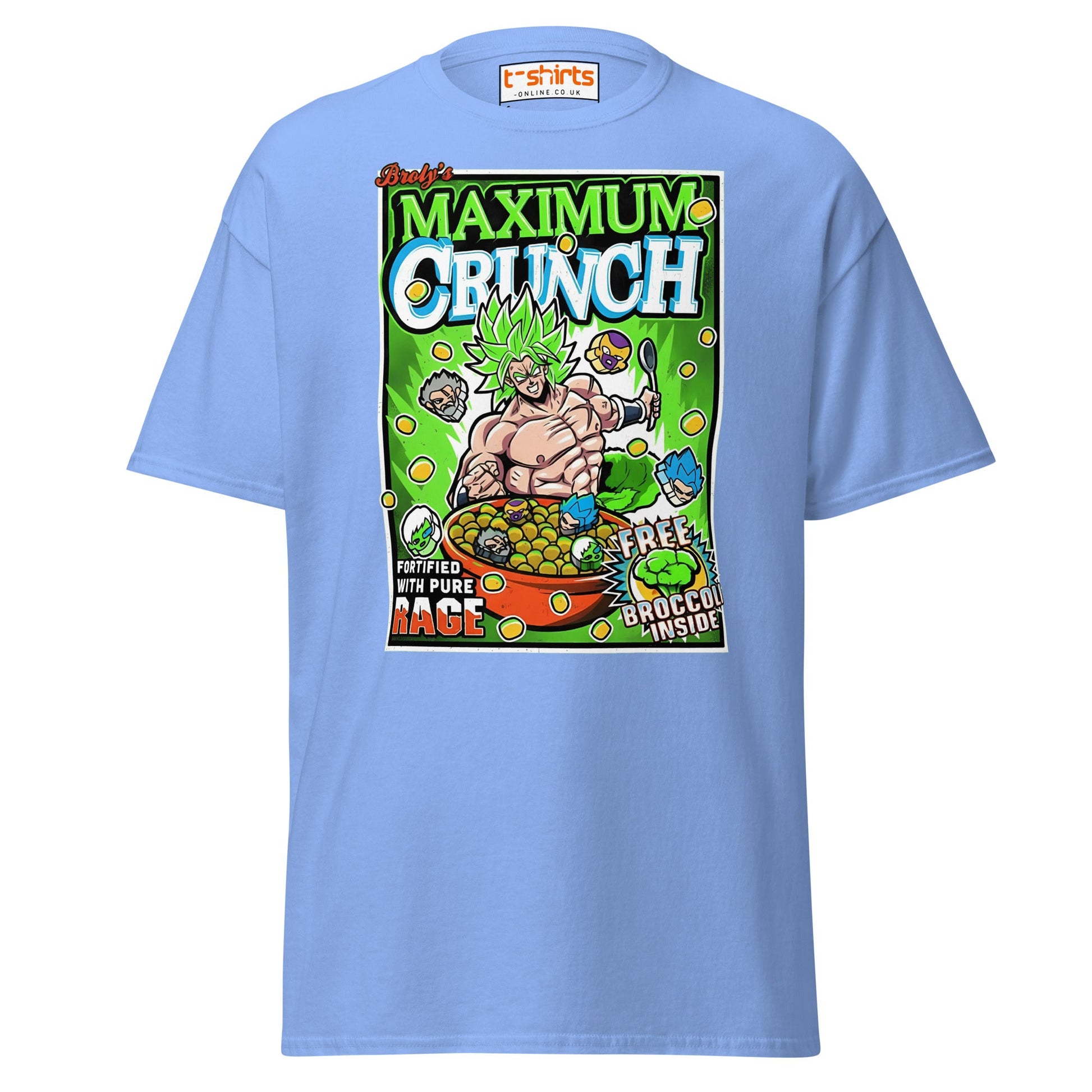 Maximum Crunch T-Shirt | Funny Anime Parody Tee - Carolina Blue - T-Shirts Online