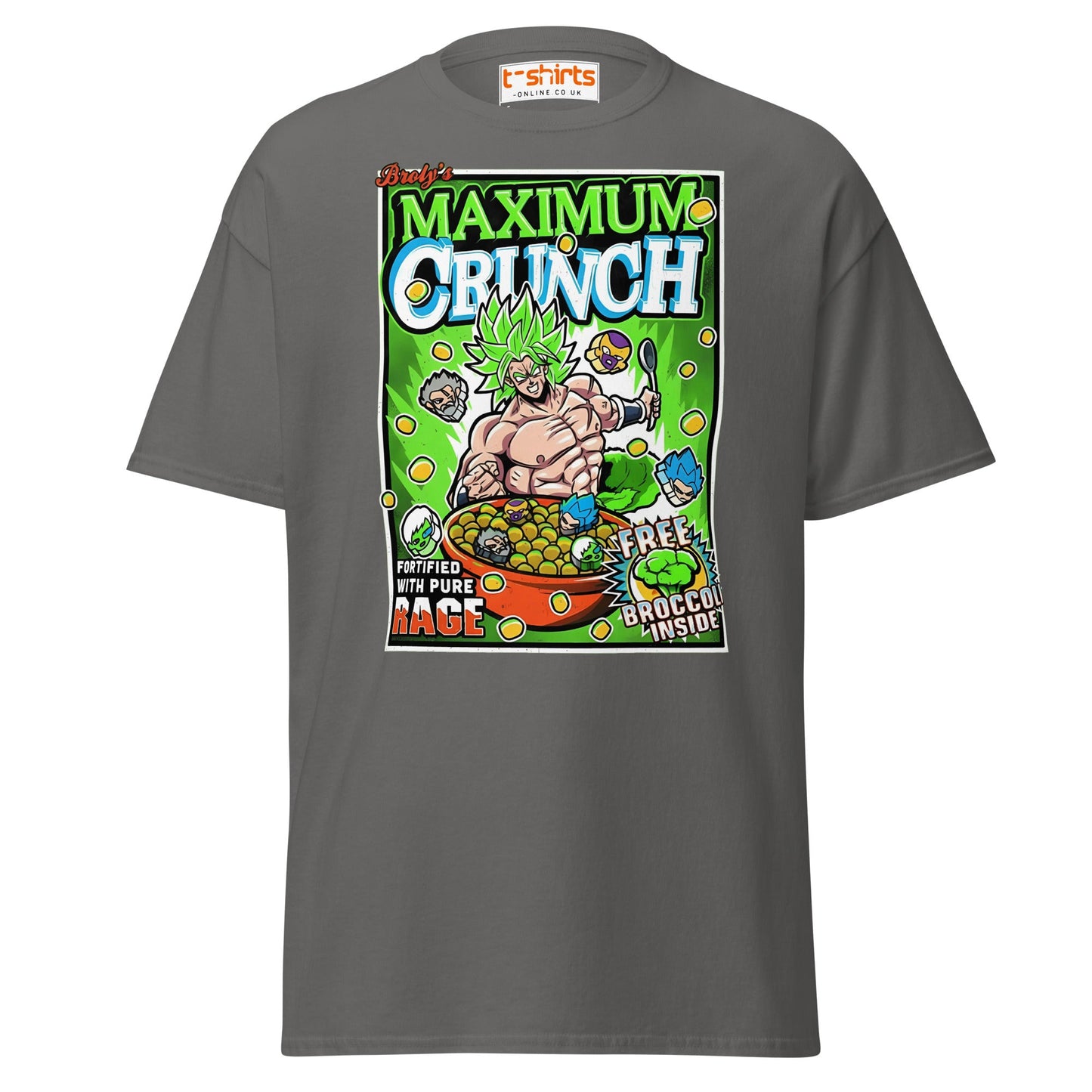 Maximum Crunch T-Shirt | Funny Anime Parody Tee - Charcoal - T-Shirts Online
