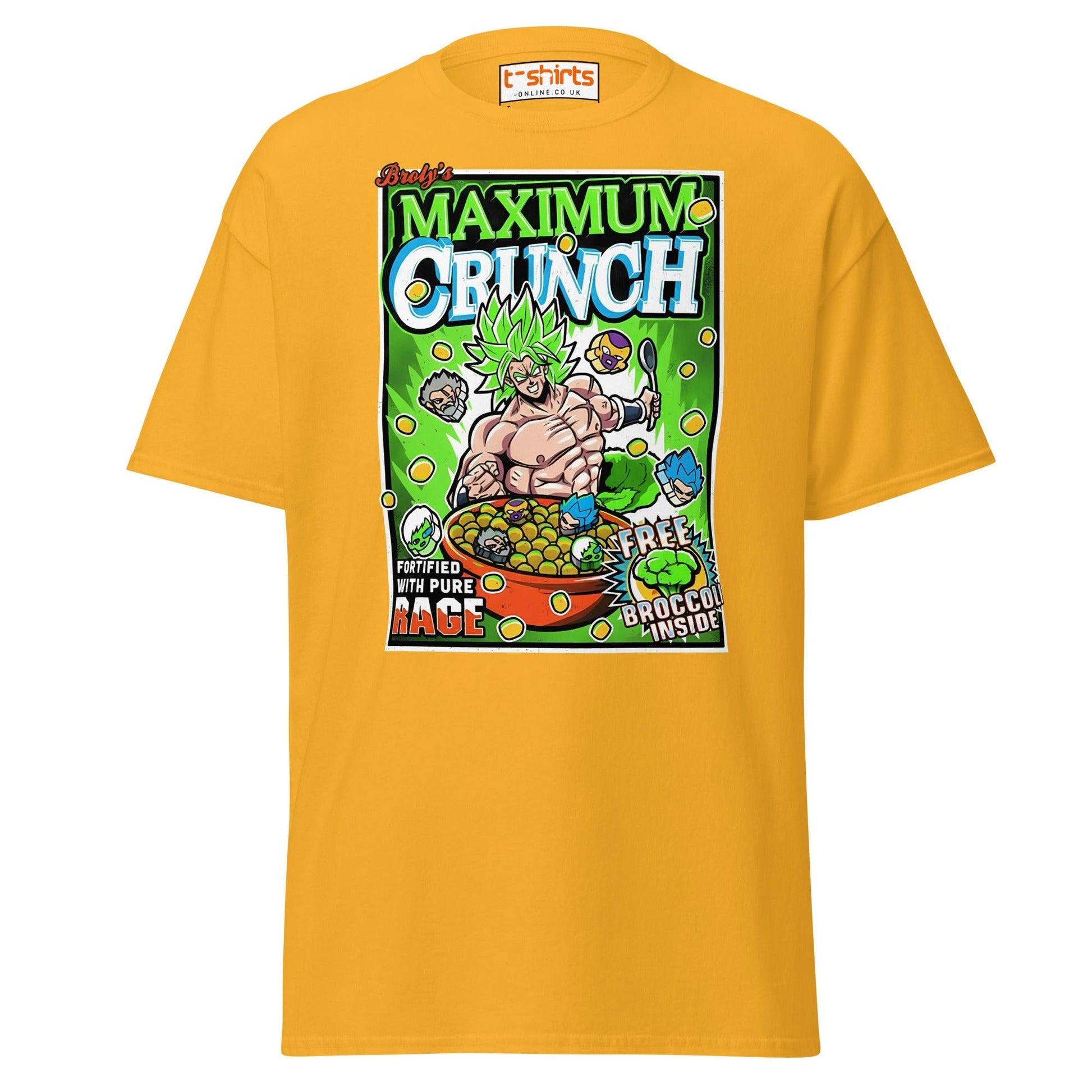 Maximum Crunch T-Shirt | Funny Anime Parody Tee - Gold - T-Shirts Online