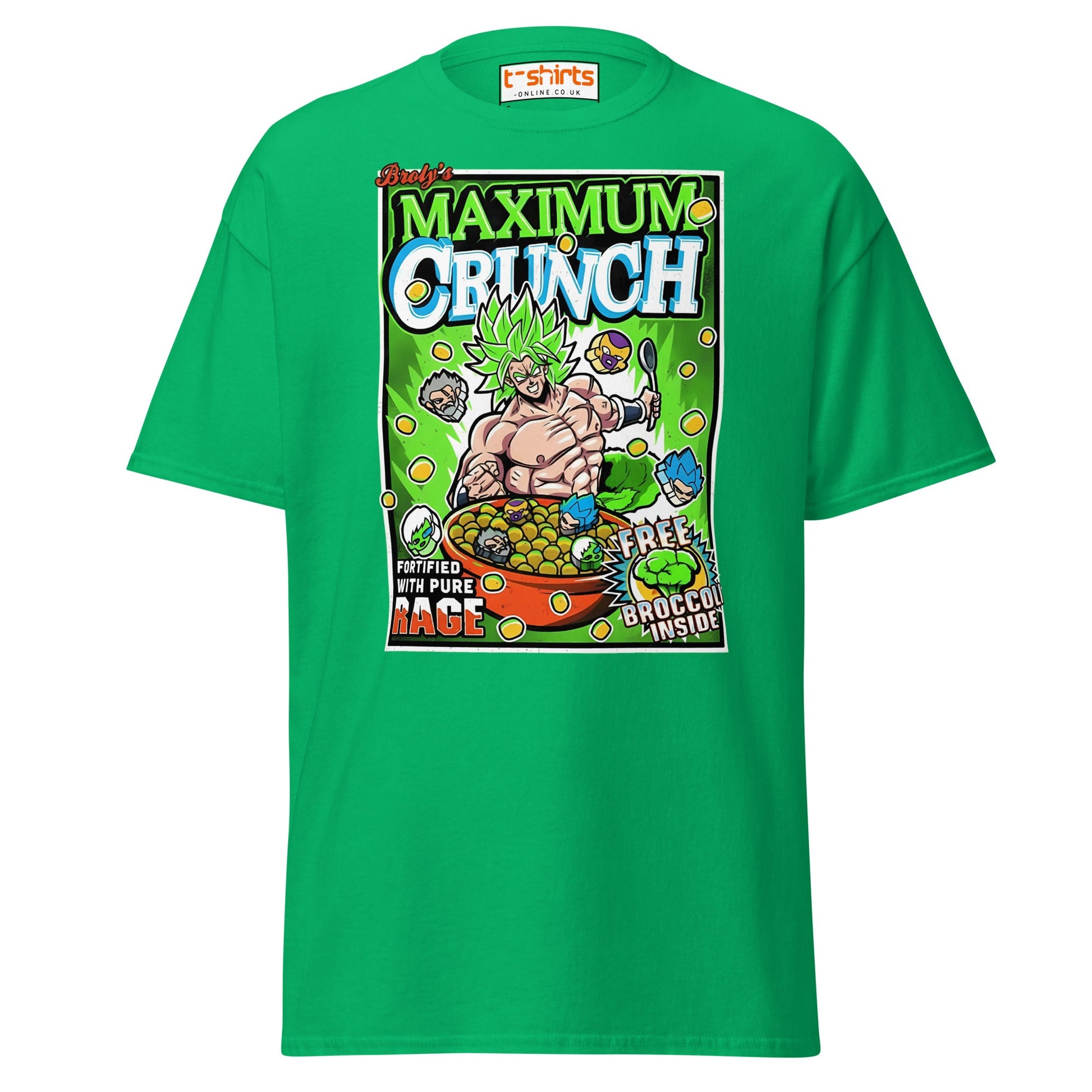 Maximum Crunch T-Shirt | Funny Anime Parody Tee - Irish Green - T-Shirts Online