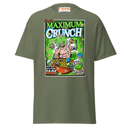 Maximum Crunch T-Shirt | Funny Anime Parody Tee - Military Green - T-Shirts Online