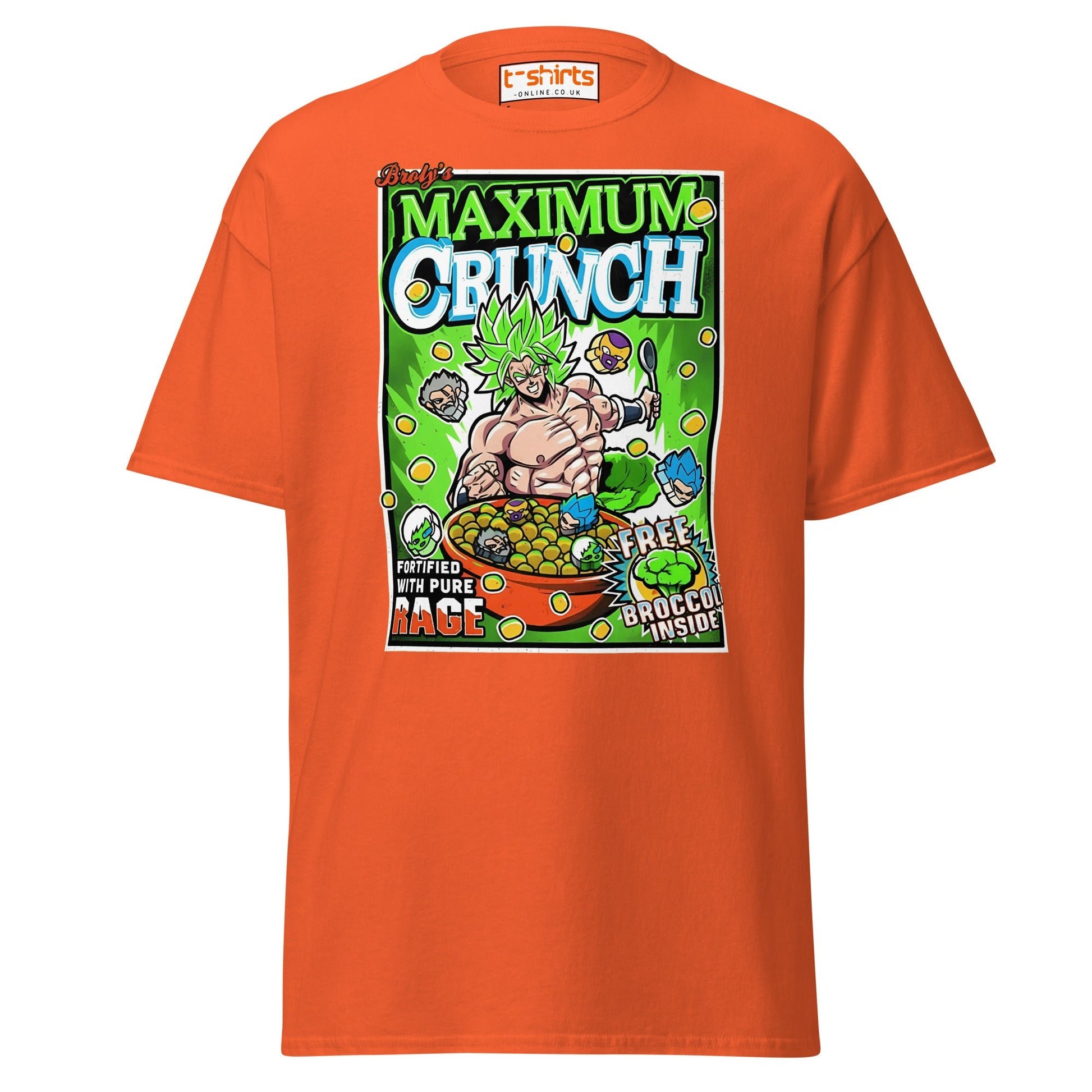 Maximum Crunch T-Shirt | Funny Anime Parody Tee - Orange - T-Shirts Online