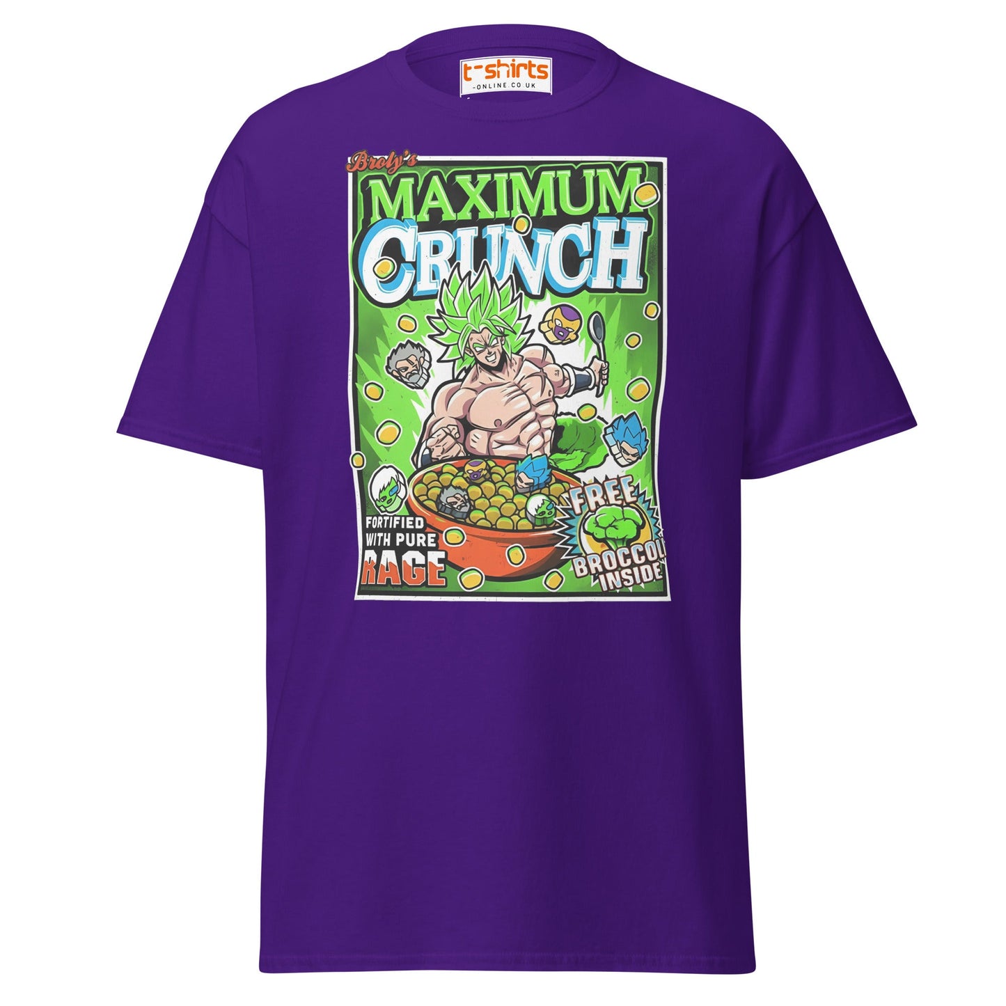Maximum Crunch T-Shirt | Funny Anime Parody Tee - Purple - T-Shirts Online