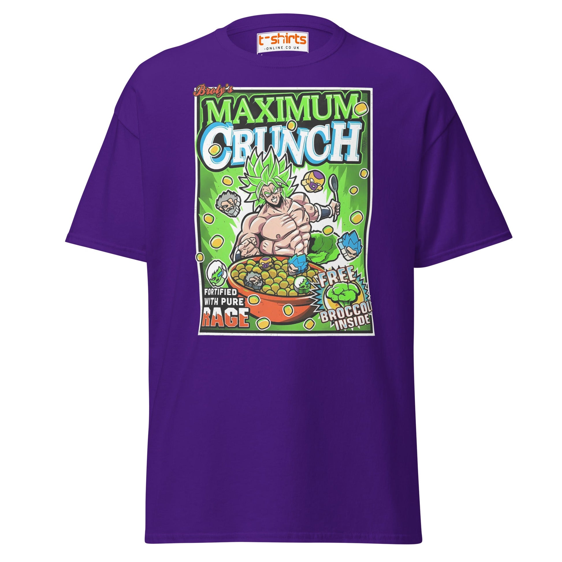 Maximum Crunch T-Shirt | Funny Anime Parody Tee - Purple - T-Shirts Online