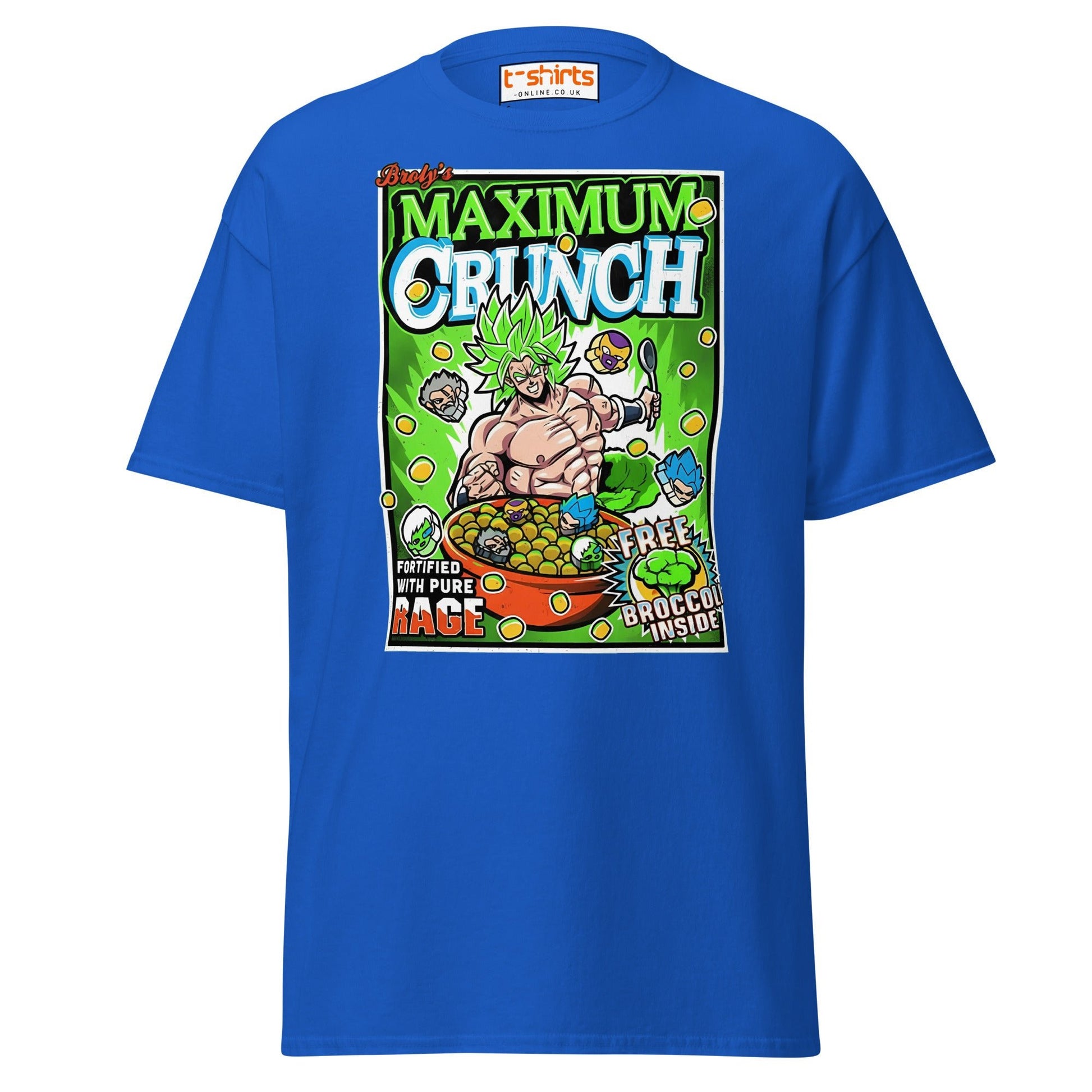Maximum Crunch T-Shirt | Funny Anime Parody Tee - Royal - T-Shirts Online