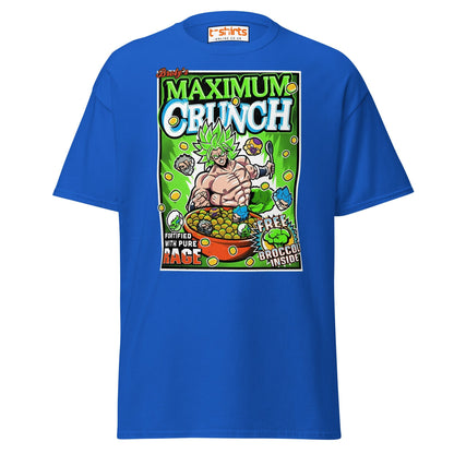 Maximum Crunch T-Shirt | Funny Anime Parody Tee - Royal - T-Shirts Online