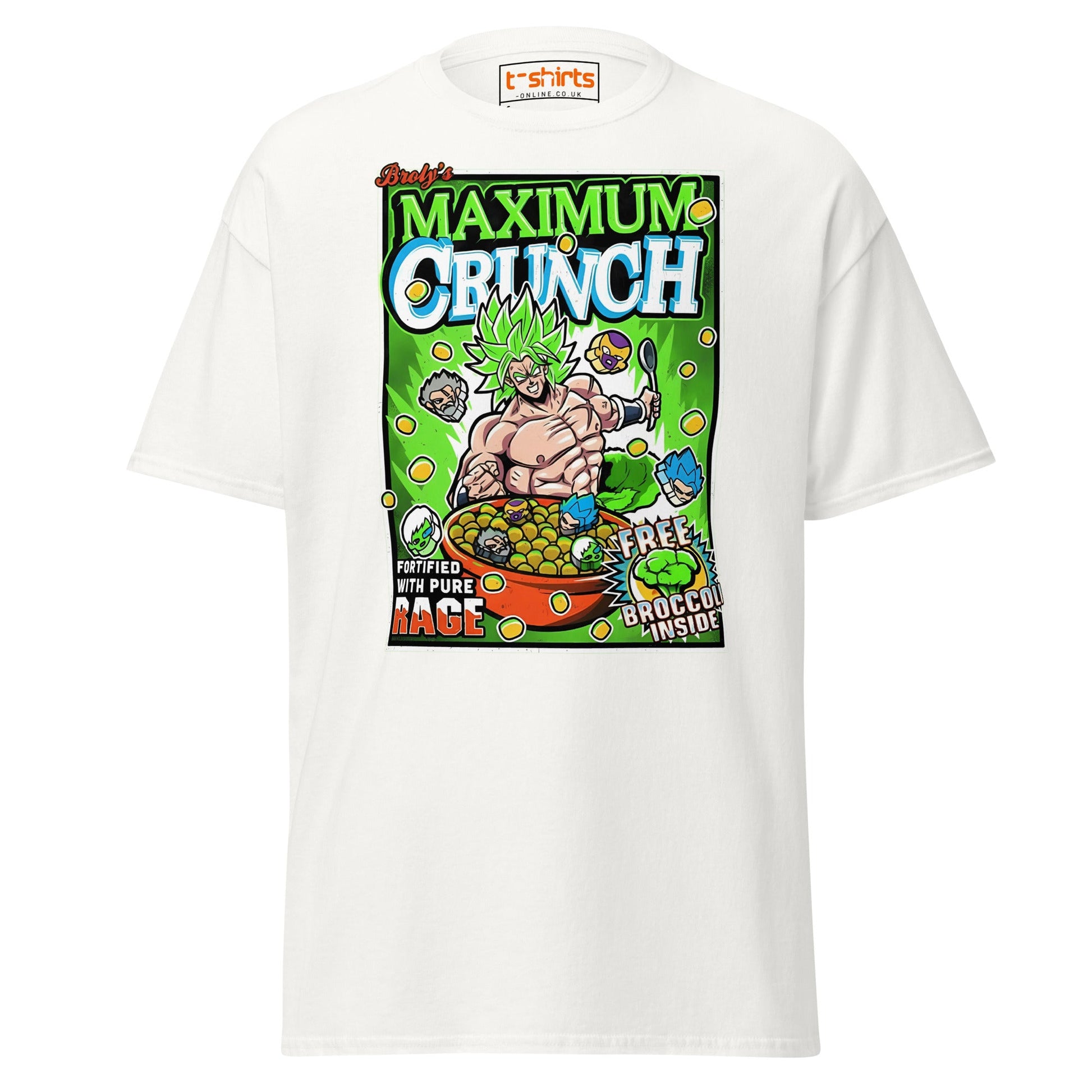 Maximum Crunch T-Shirt | Funny Anime Parody Tee - White - T-Shirts Online
