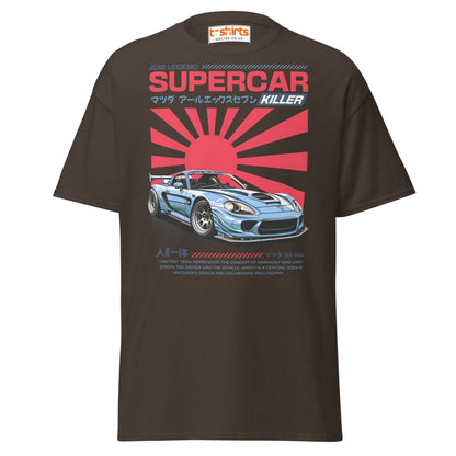 Mazda RX - 7 Supercar Killer T-Shirt - Dark Chocolate - T-Shirts Online