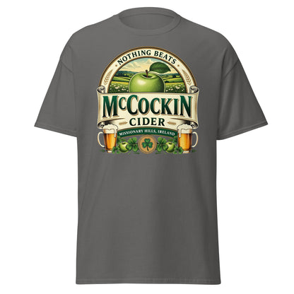 McCockin Cider Funny Irish Wordplay T-Shirt - Charcoal - T-Shirts Online
