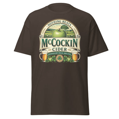 McCockin Cider Funny Irish Wordplay T-Shirt - Dark Chocolate - T-Shirts Online