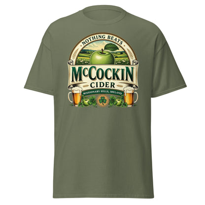 McCockin Cider Funny Irish Wordplay T-Shirt - Military Green - T-Shirts Online