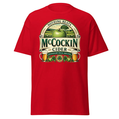 McCockin Cider Funny Irish Wordplay T-Shirt - Red - T-Shirts Online