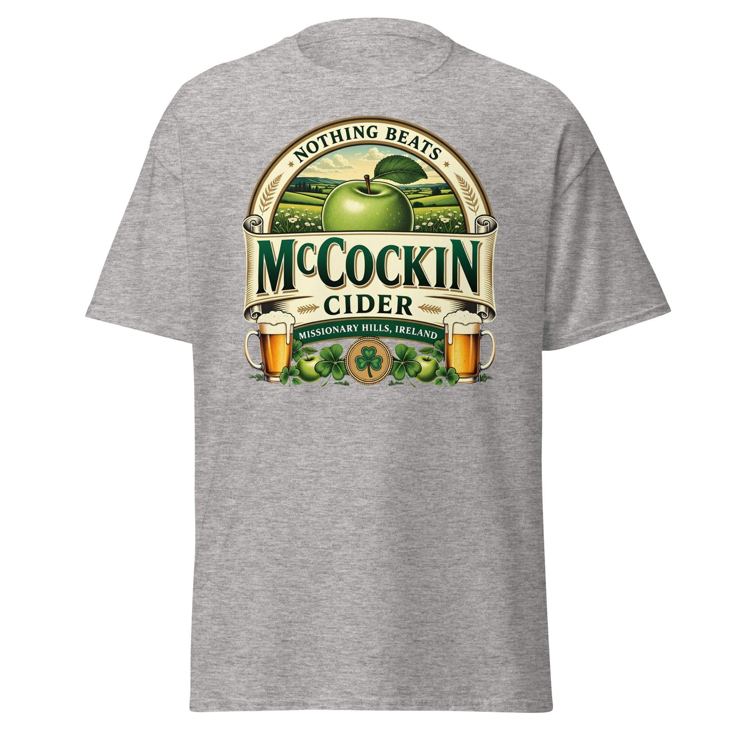McCockin Cider Funny Irish Wordplay T-Shirt - Sport Grey - T-Shirts Online