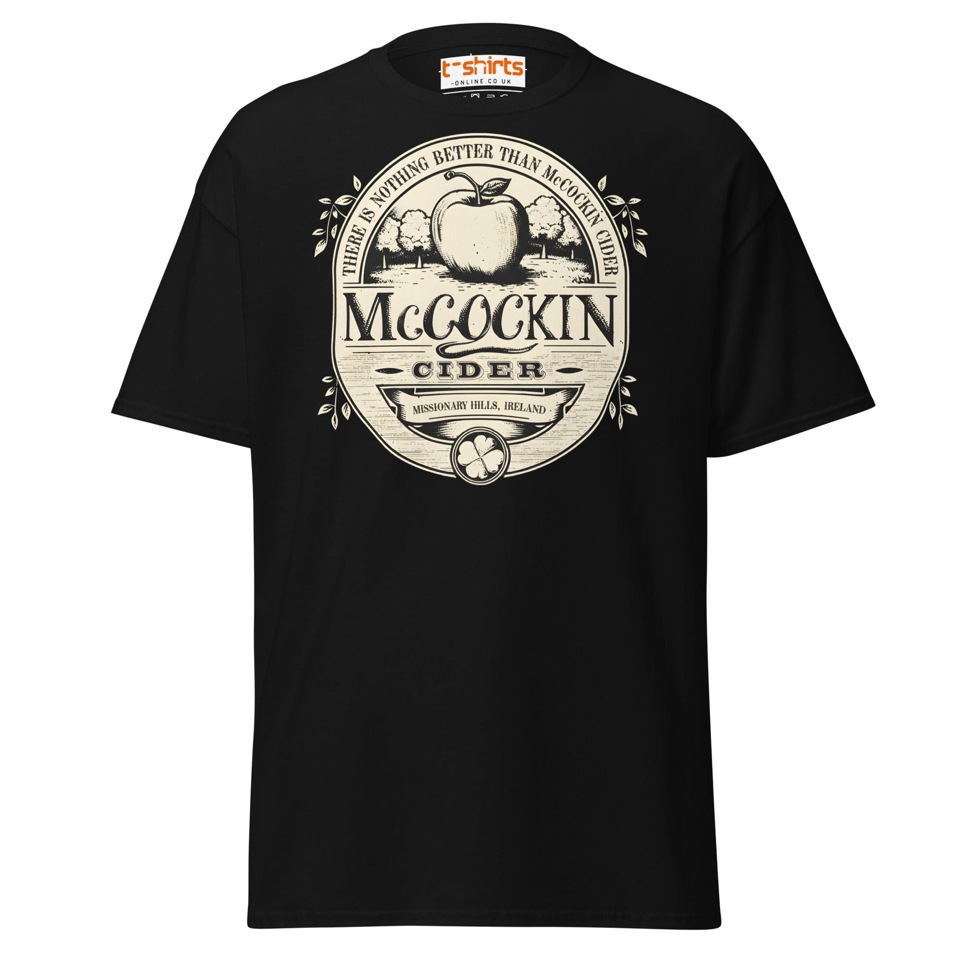 McCockin Cider T-Shirt | Funny Irish Pub Parody Tee - Black - T-Shirts Online