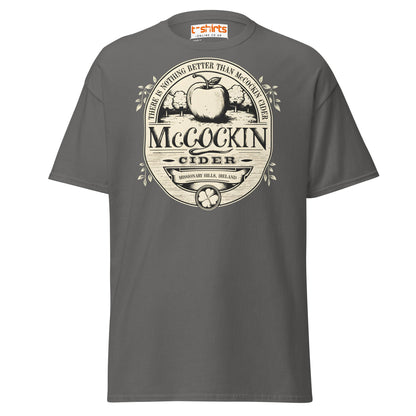 McCockin Cider T-Shirt | Funny Irish Pub Parody Tee - Charcoal - T-Shirts Online