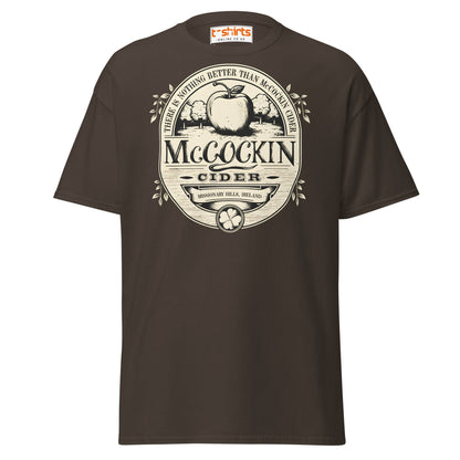McCockin Cider T-Shirt | Funny Irish Pub Parody Tee - Dark Chocolate - T-Shirts Online