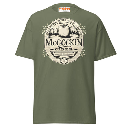 McCockin Cider T-Shirt | Funny Irish Pub Parody Tee - Military Green - T-Shirts Online