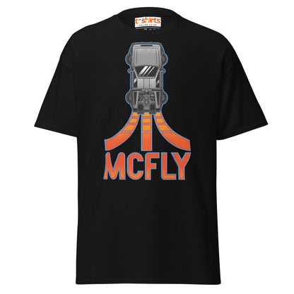 McFly T-Shirt | Retro Time Travel Parody Tee - Black - T-Shirts Online