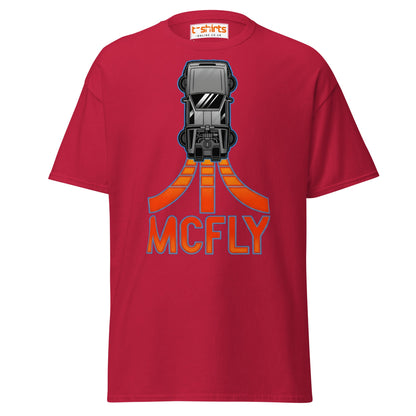 McFly T-Shirt | Retro Time Travel Parody Tee - Cardinal - T-Shirts Online