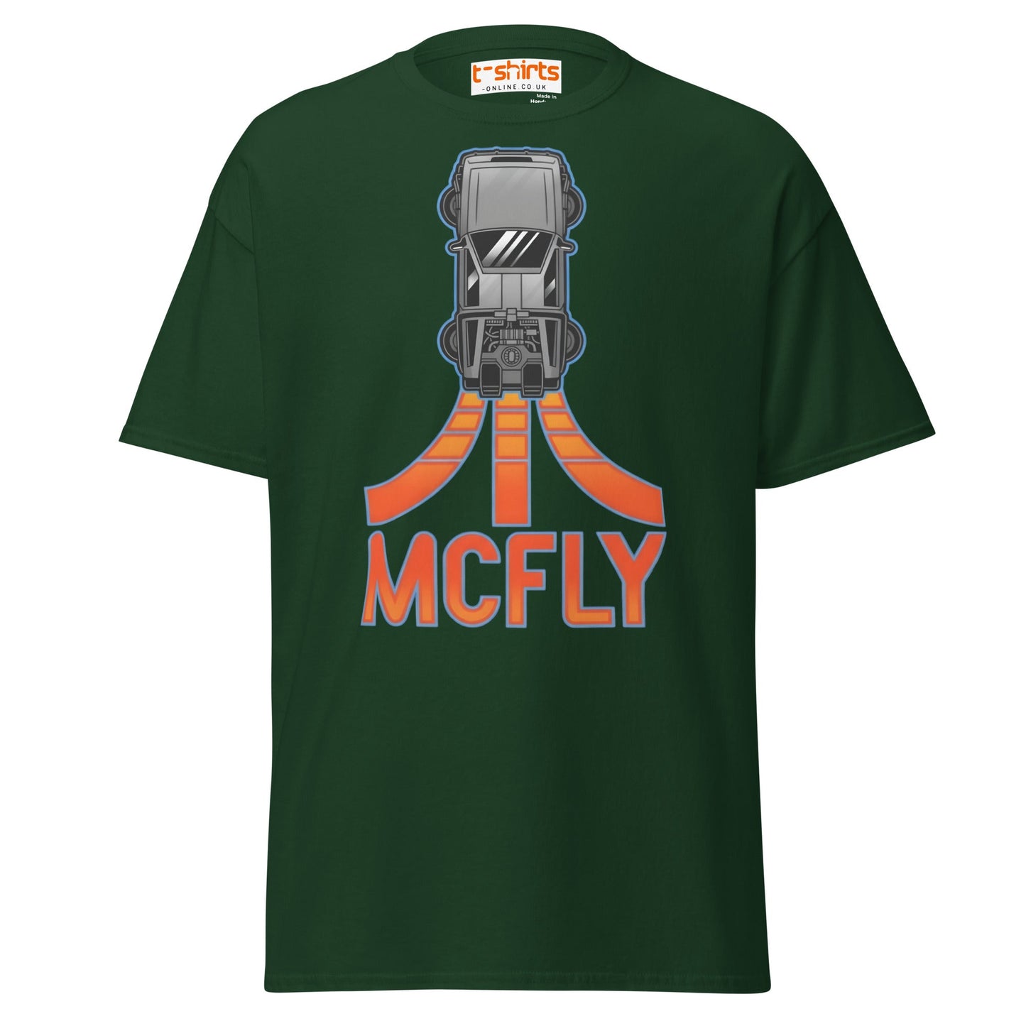 McFly T-Shirt | Retro Time Travel Parody Tee - Forest Green - T-Shirts Online