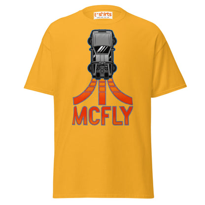 McFly T-Shirt | Retro Time Travel Parody Tee - Gold - T-Shirts Online