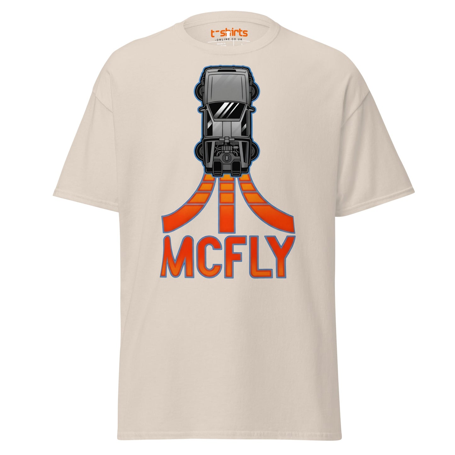 McFly T-Shirt | Retro Time Travel Parody Tee - Natural - T-Shirts Online